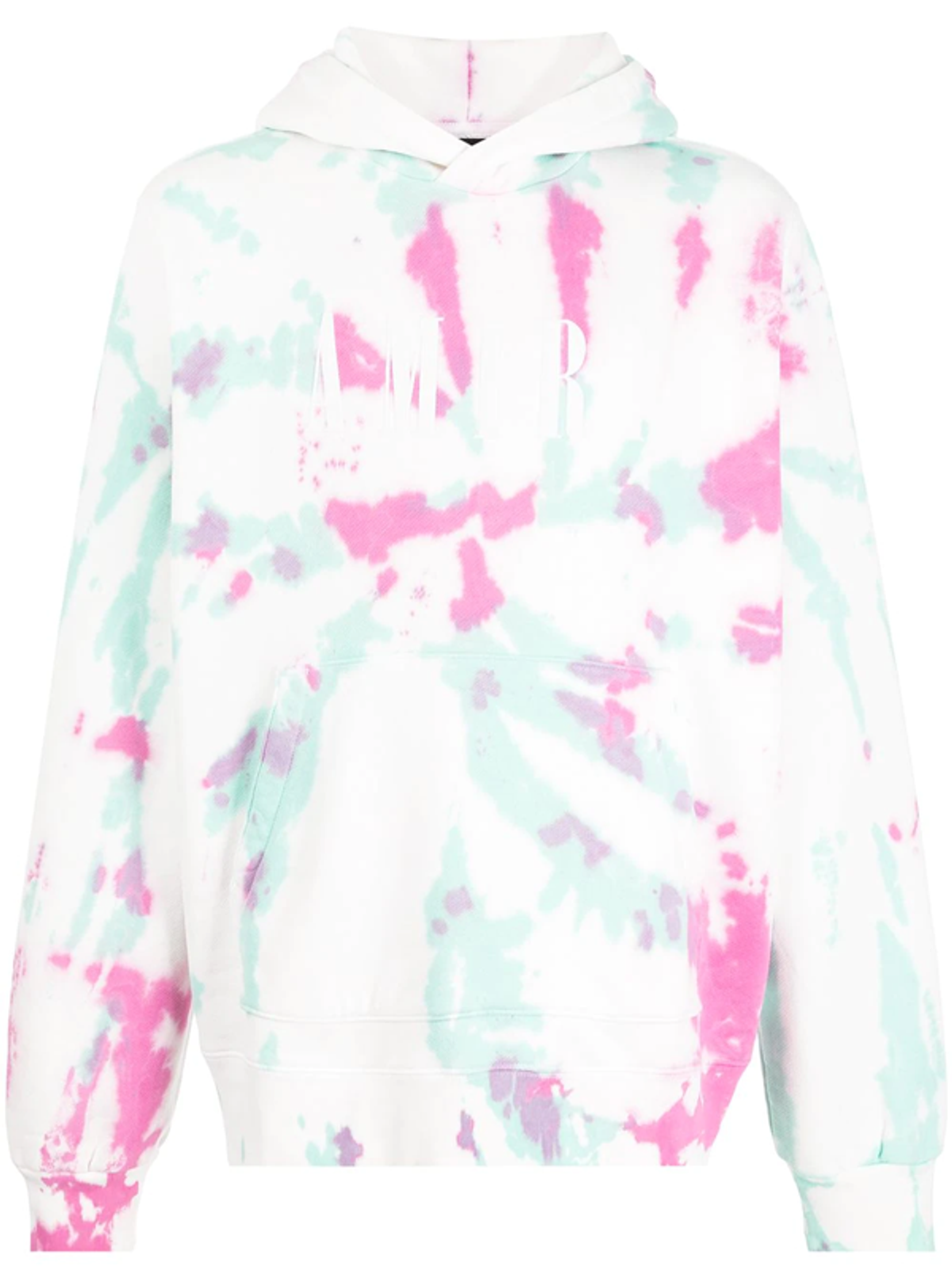 Amiri Logo Print Multi Tie Dye Hoodie