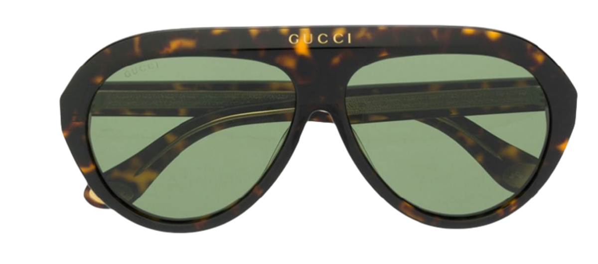 Gucci Navigator Green Sunglasses