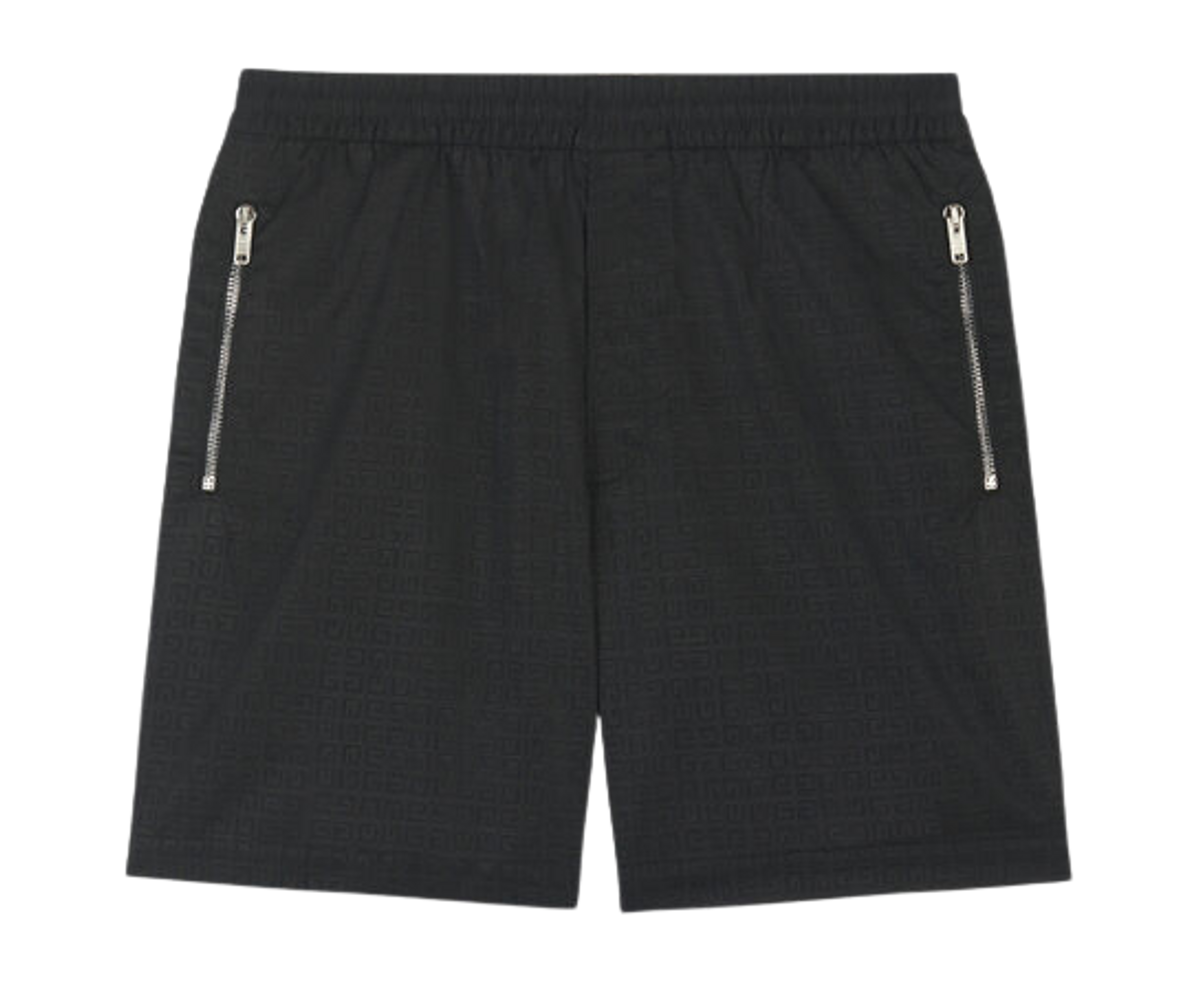 Givenchy Black Metallic Zips Shorts