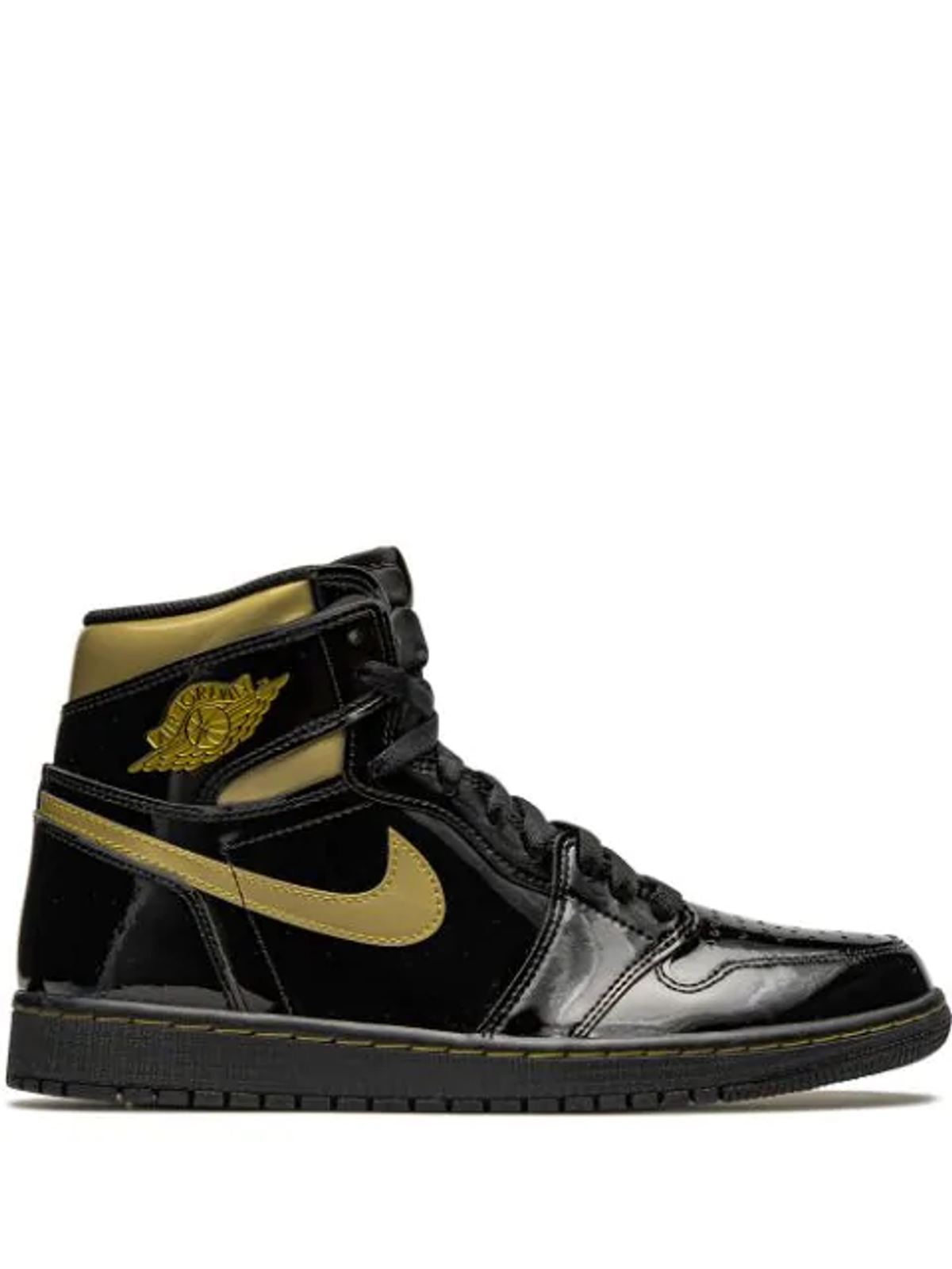 Nike Air Jordan 1 Retro High Og Black Metallic Gold Sneakers