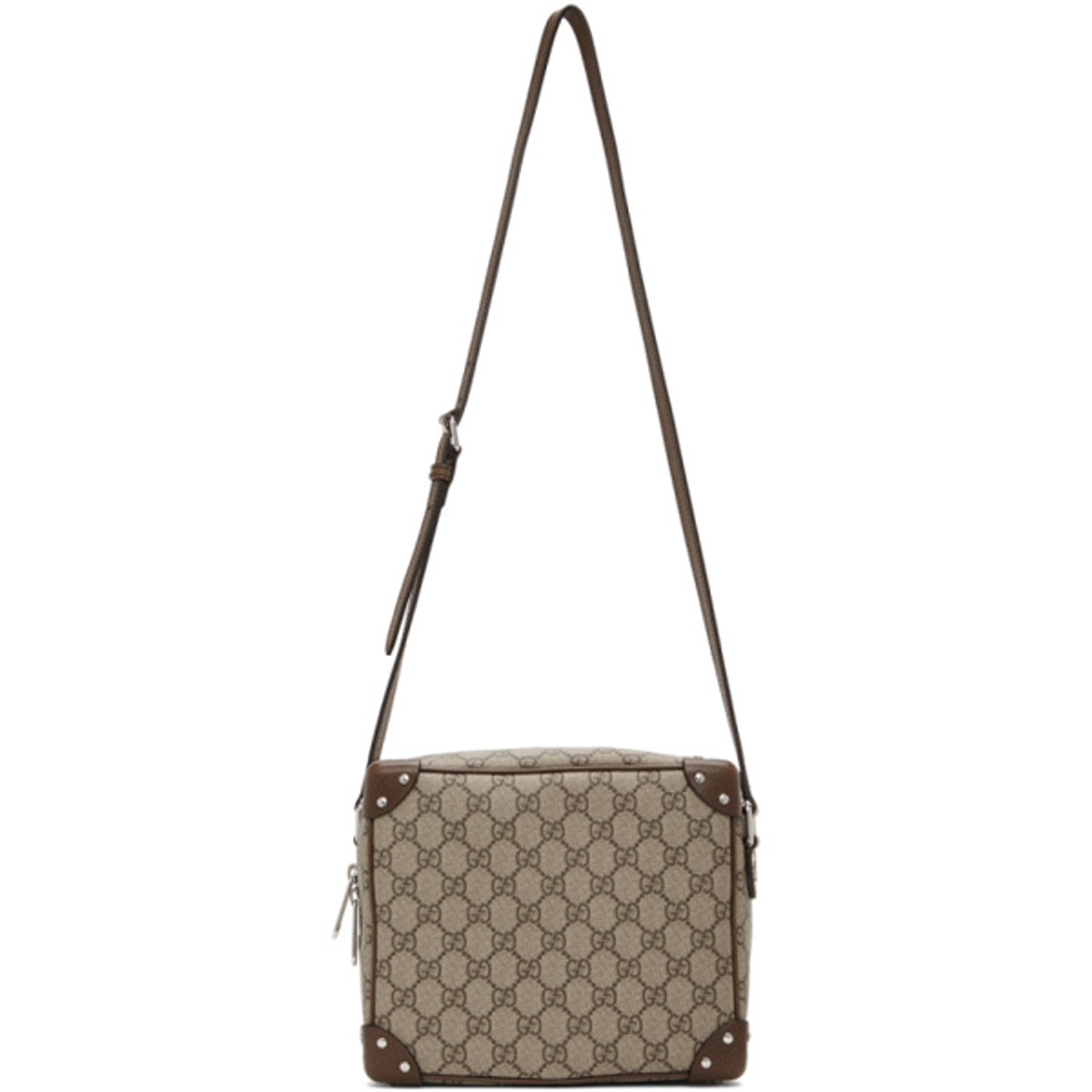 Gucci Gg Leather Details Shoulder Bag