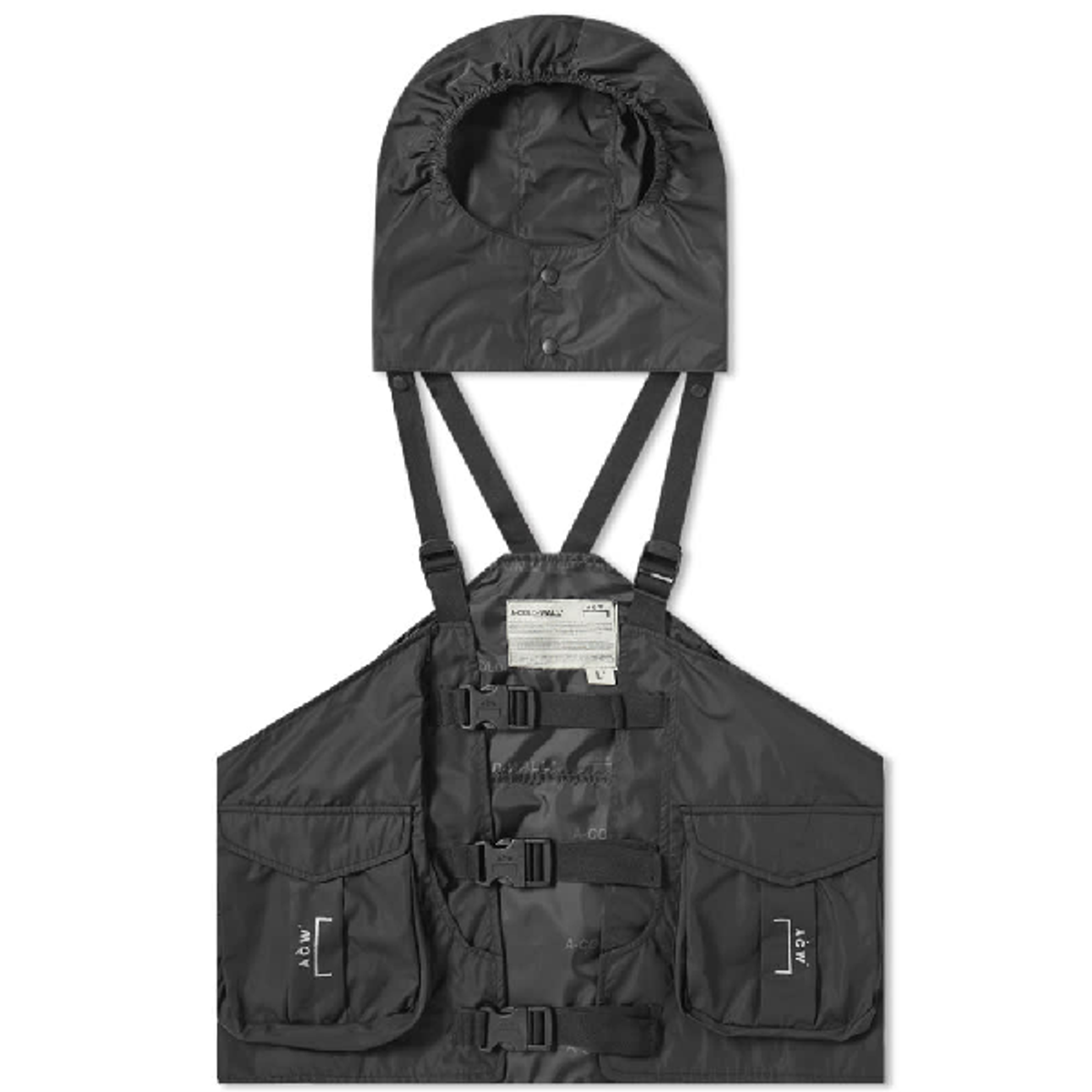 A-Cold-Wall* Technical Hooded Black Gilet
