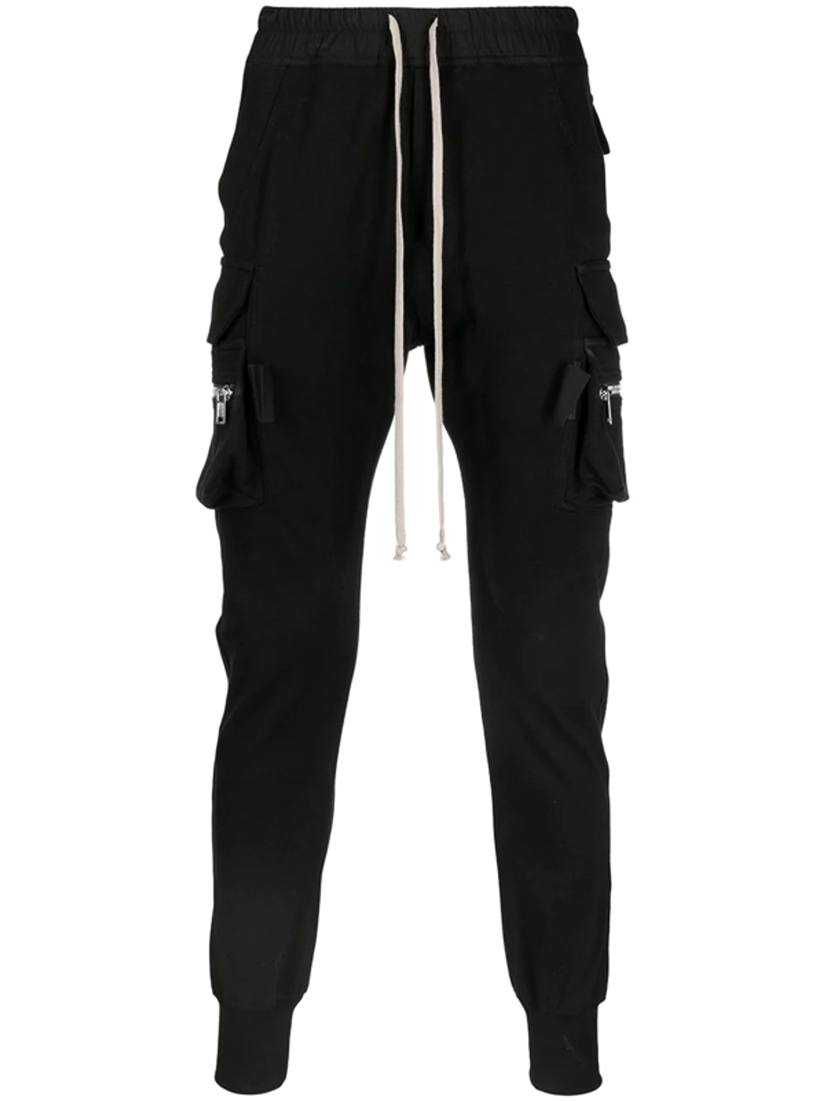 Rick Owens Mastodon Organic Cotton Cargo Black Joggers