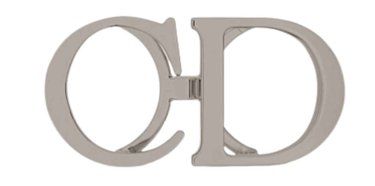 Dior Ruthenium Finish Brass Belt Buckle