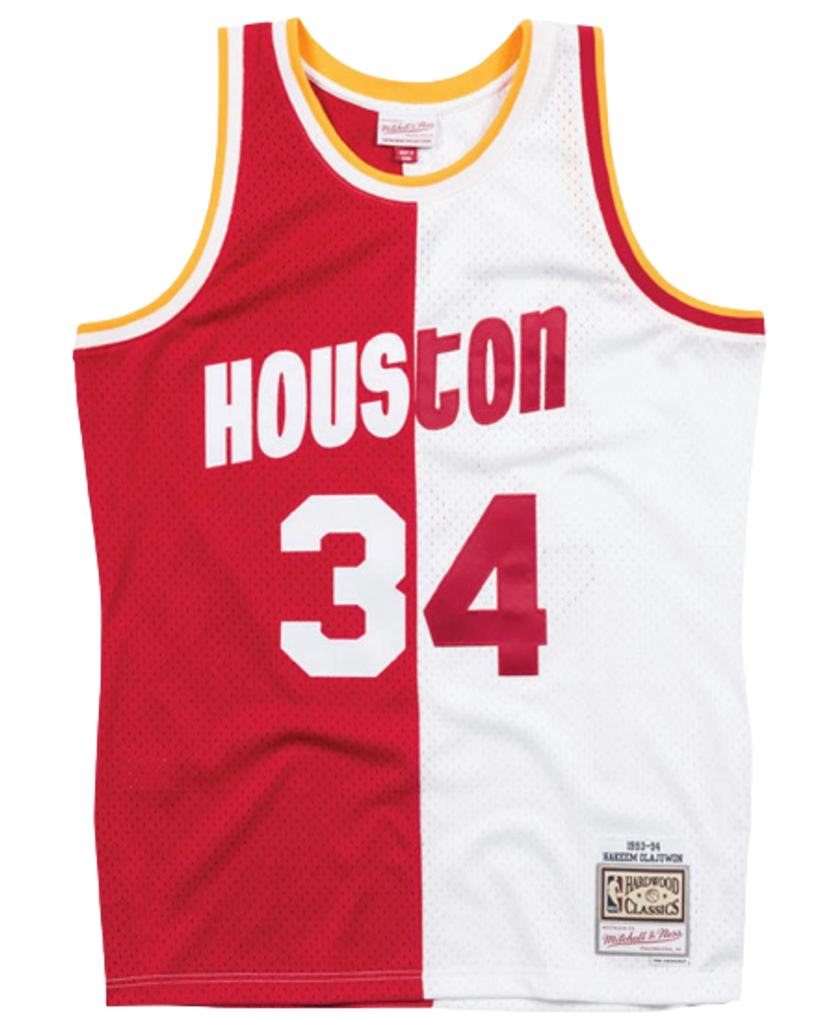 Mitchell & Ness Synthetic Hakeem Olajuwon Houston Rockets Split Swingman Jersey