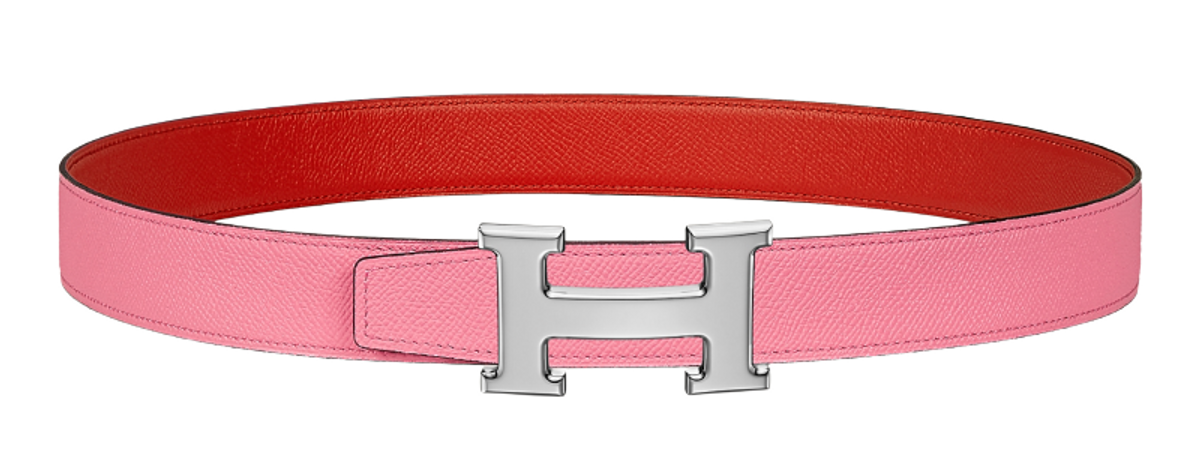Hermes H Buckle Reversible Leather Strap Belt