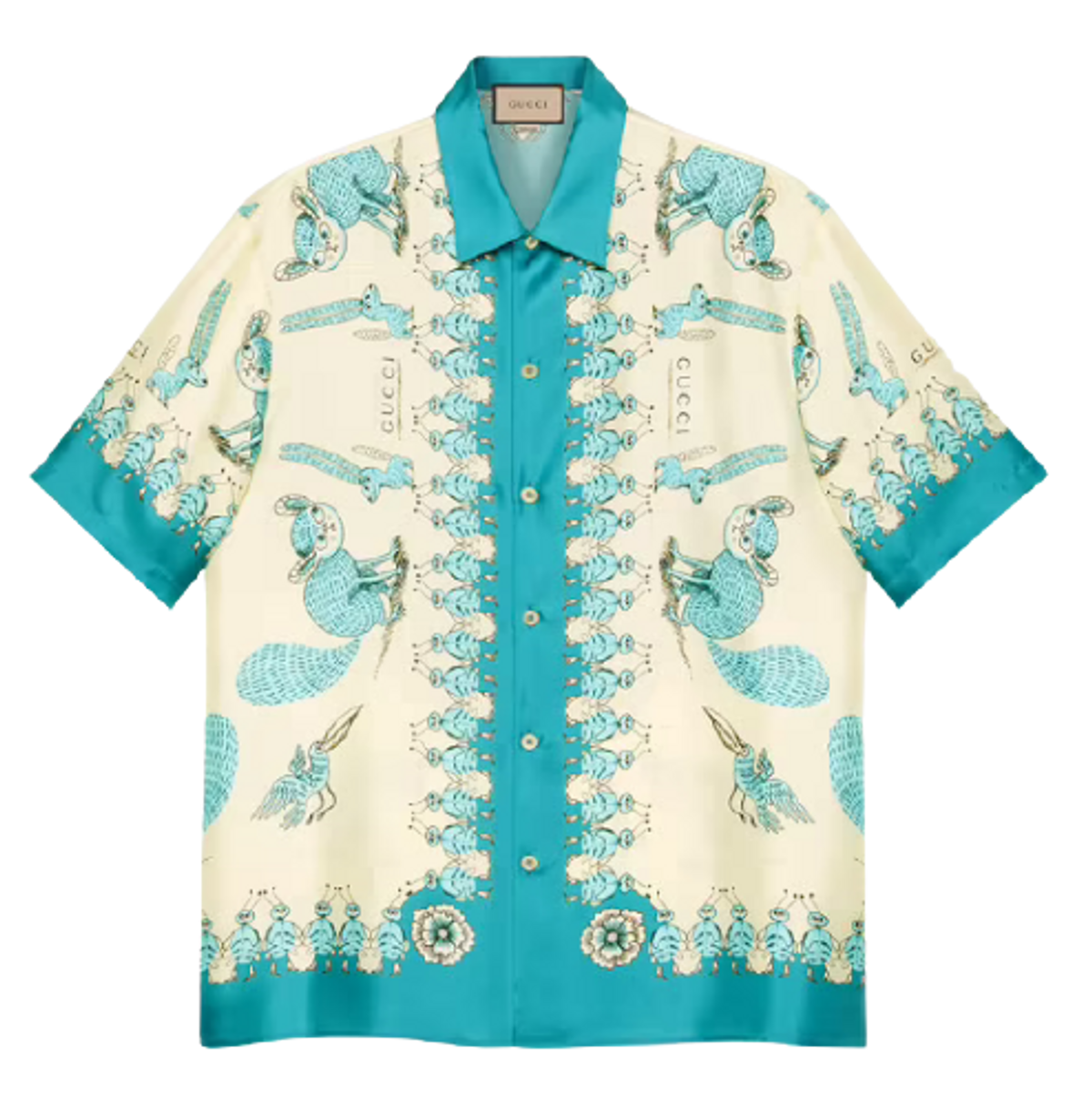 Gucci × Freya Hartas Print Silk Twill Shirt