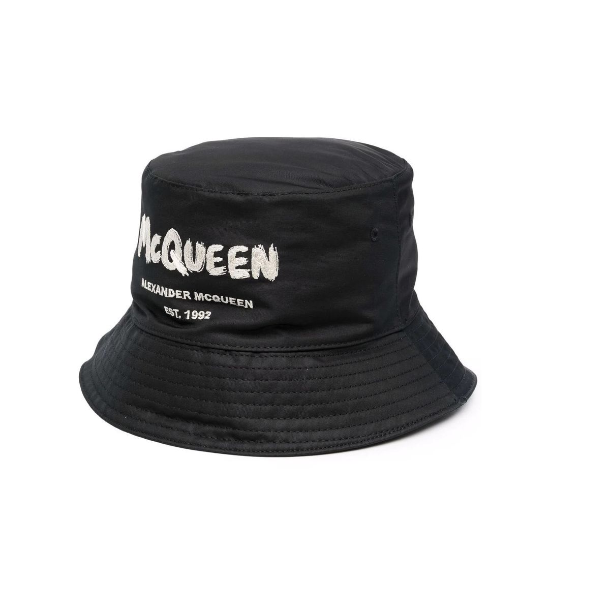 Alexander McQueen Graffiti Logo Print Shell Bucket Hat