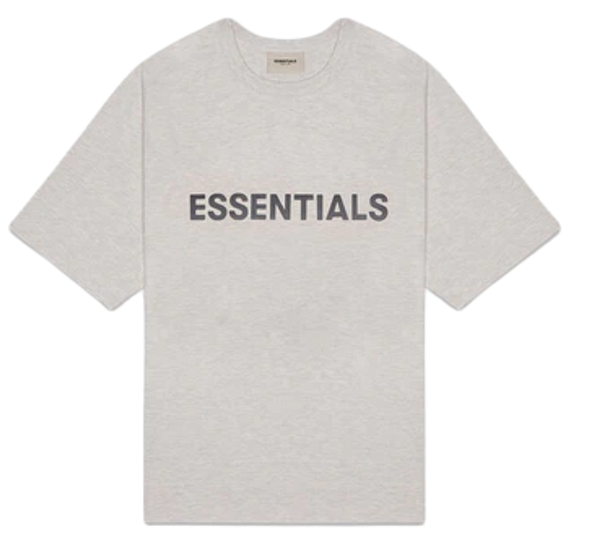 Fear of God Boxy Logo Heather Oatmeal T-Shirt