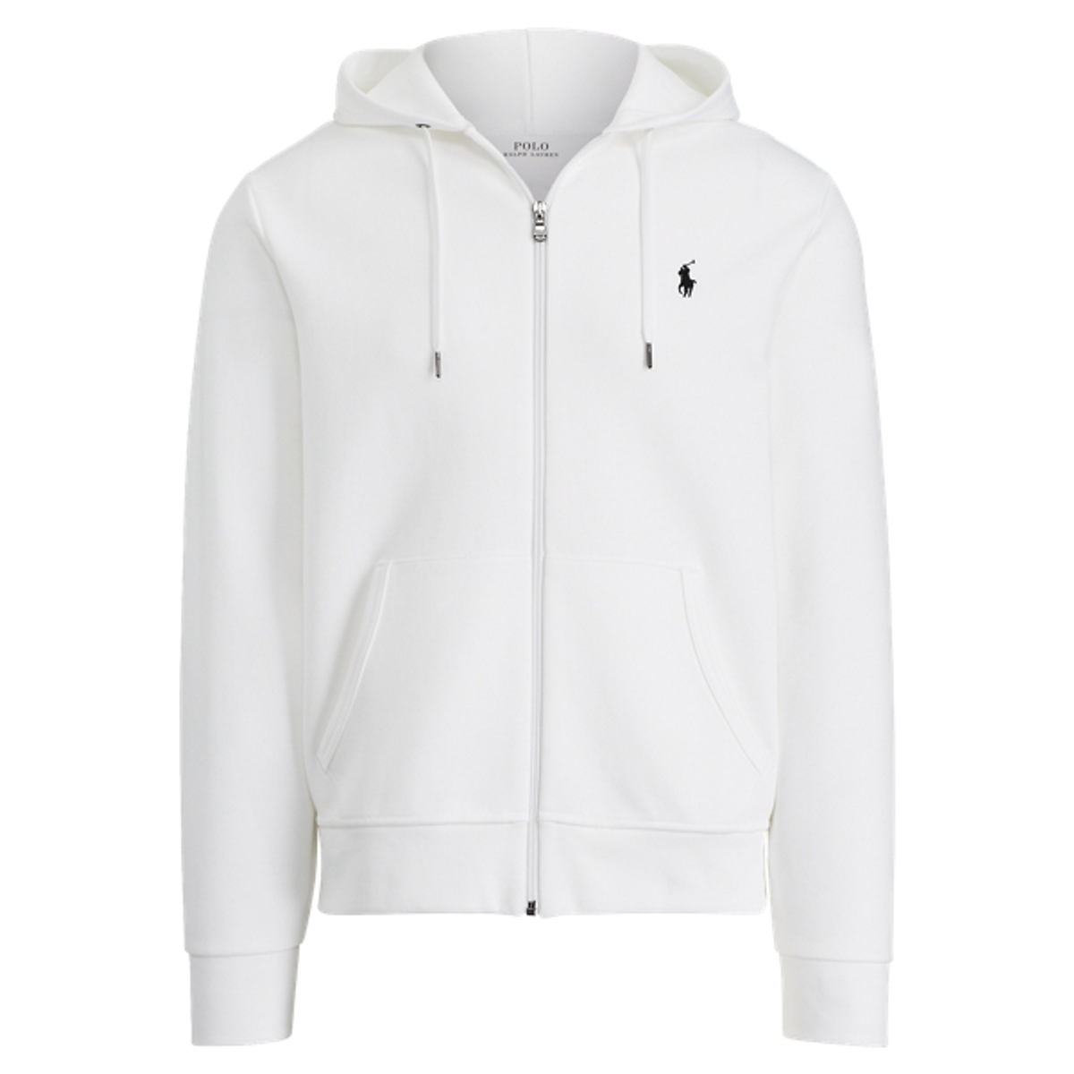 Ralph Lauren Double Knit Full Zip White Hoodie