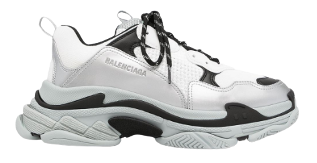 silver triple s balenciaga