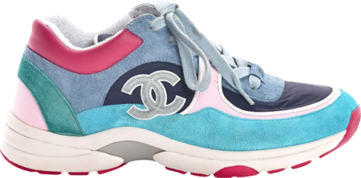 Chanel CC Logo Pastel Sneakers