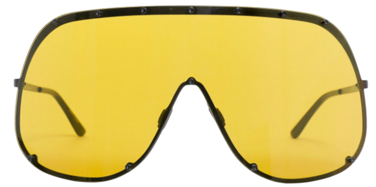 Rick Owens Yellow Shield Sunglasses