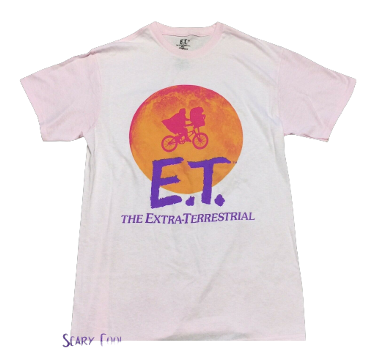 Vintage New E.T. the Extra-Terrestrial 1982 Poster Pink Mens Vintage Throwback T-Shirt