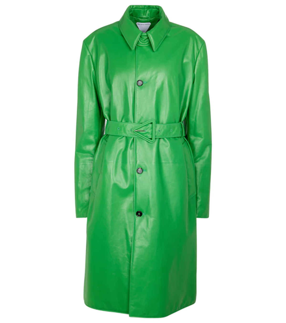 Bottega Veneta Leather Green Coat
