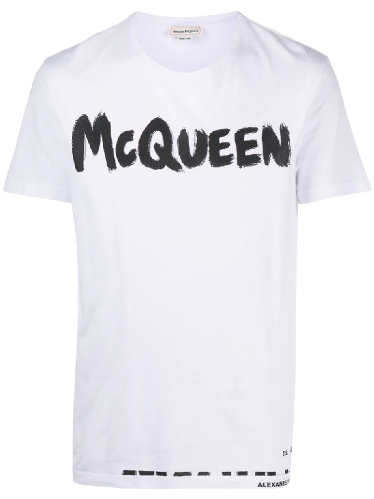 Alexander McQueen Graffiti Logo Print Cotton T-Shirt