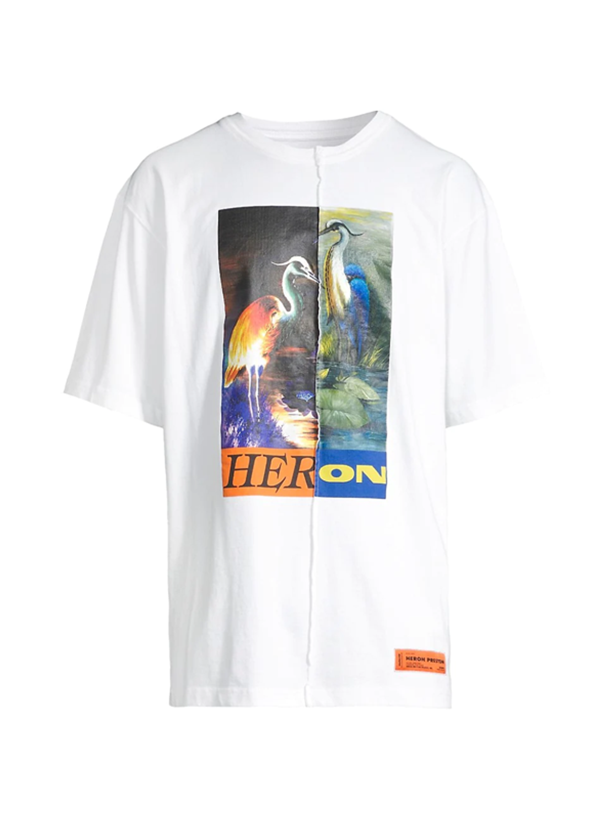 Heron Preston Split Print Cotton Jersey T-Shirt