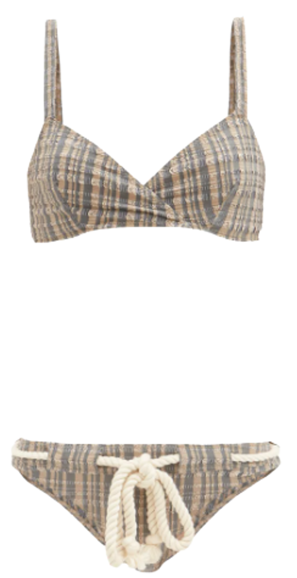 Lisa Marie Fernandez Yasmin Checked-Seersucker Bikini