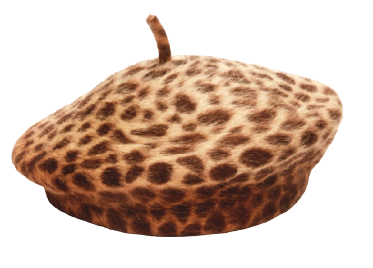 Eugenia Kim Dionne Camel Leopard Hat