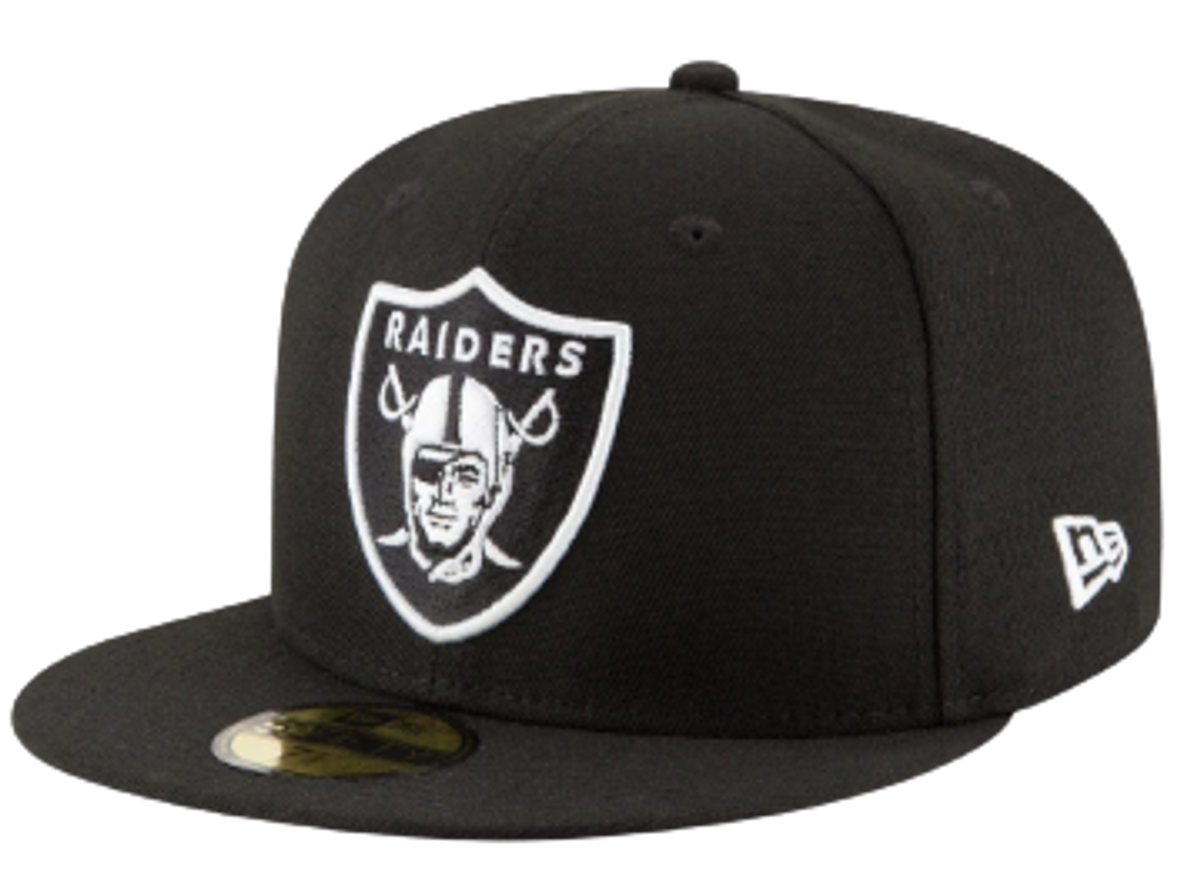 New Era Las Vegas Raiders Black And White 59Fifty Fitted Cap
