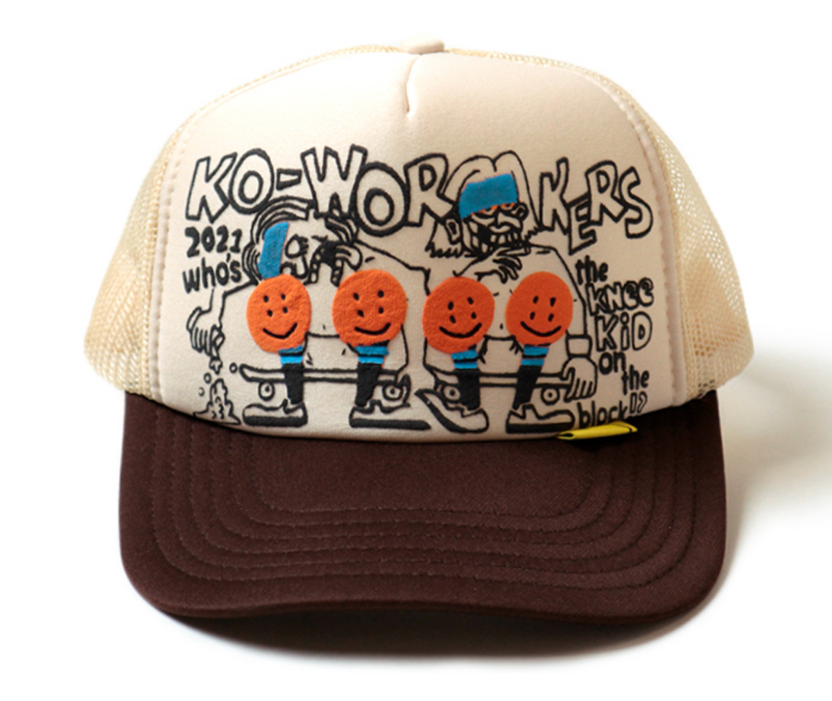 Kapital Knee Kid On The Block Track Trucker Cap
