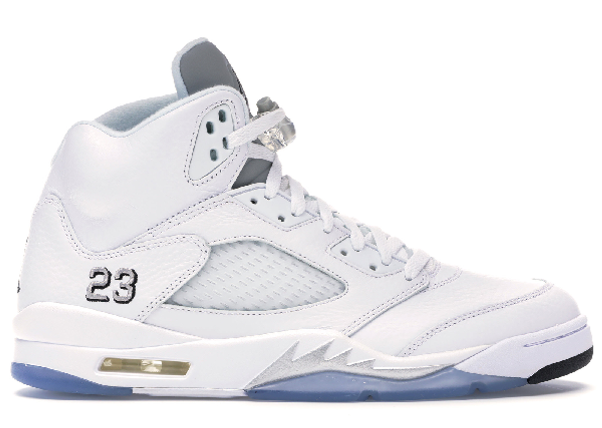 Jordan Air Jordan 5 Retro Metallic White Sneakers