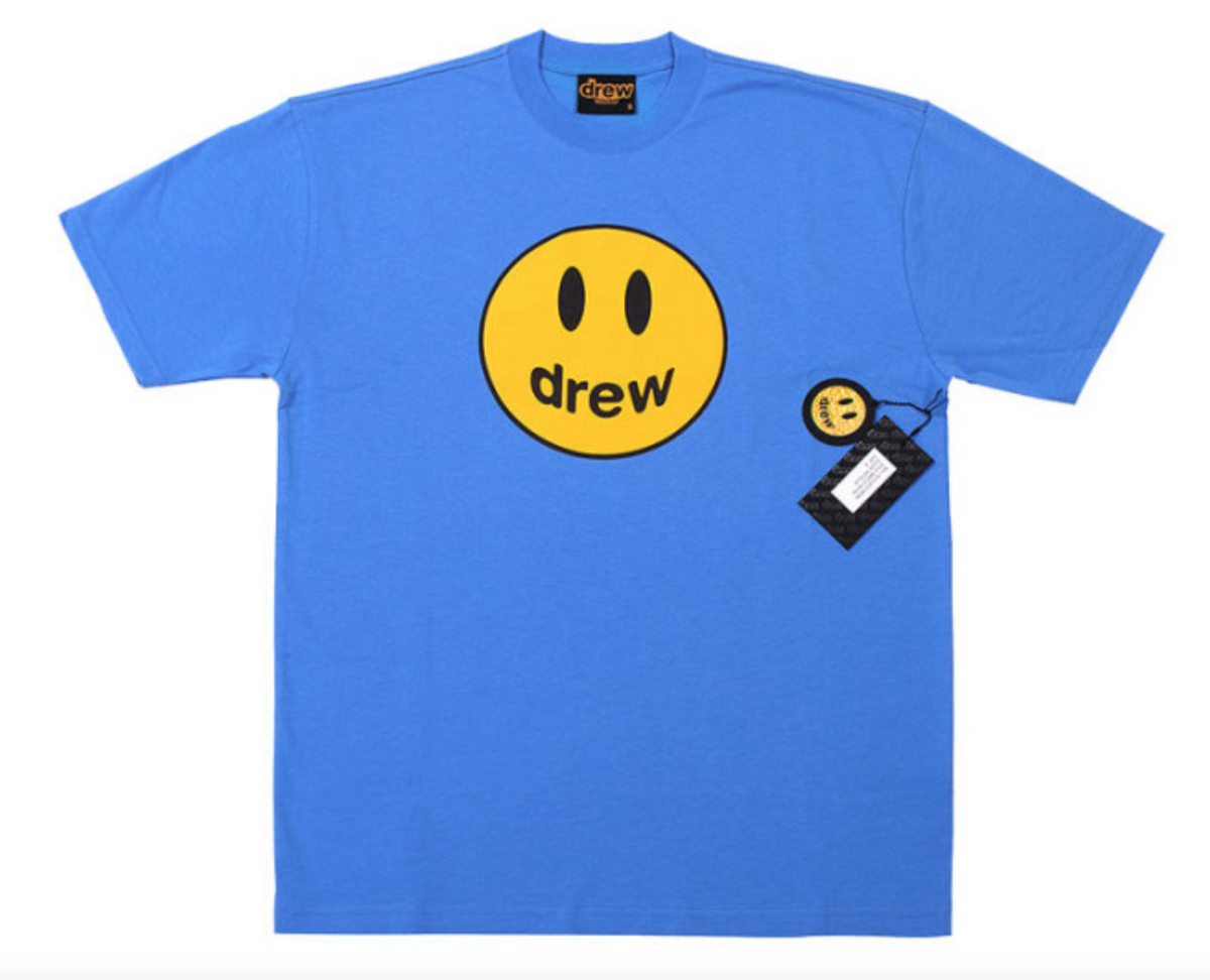 Drew House Smiley Blue Short-Sleeved T-Shirt