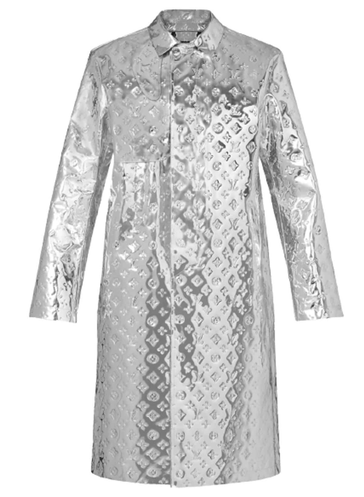 Louis Vuitton Silver Monogram Mirror Raincoat