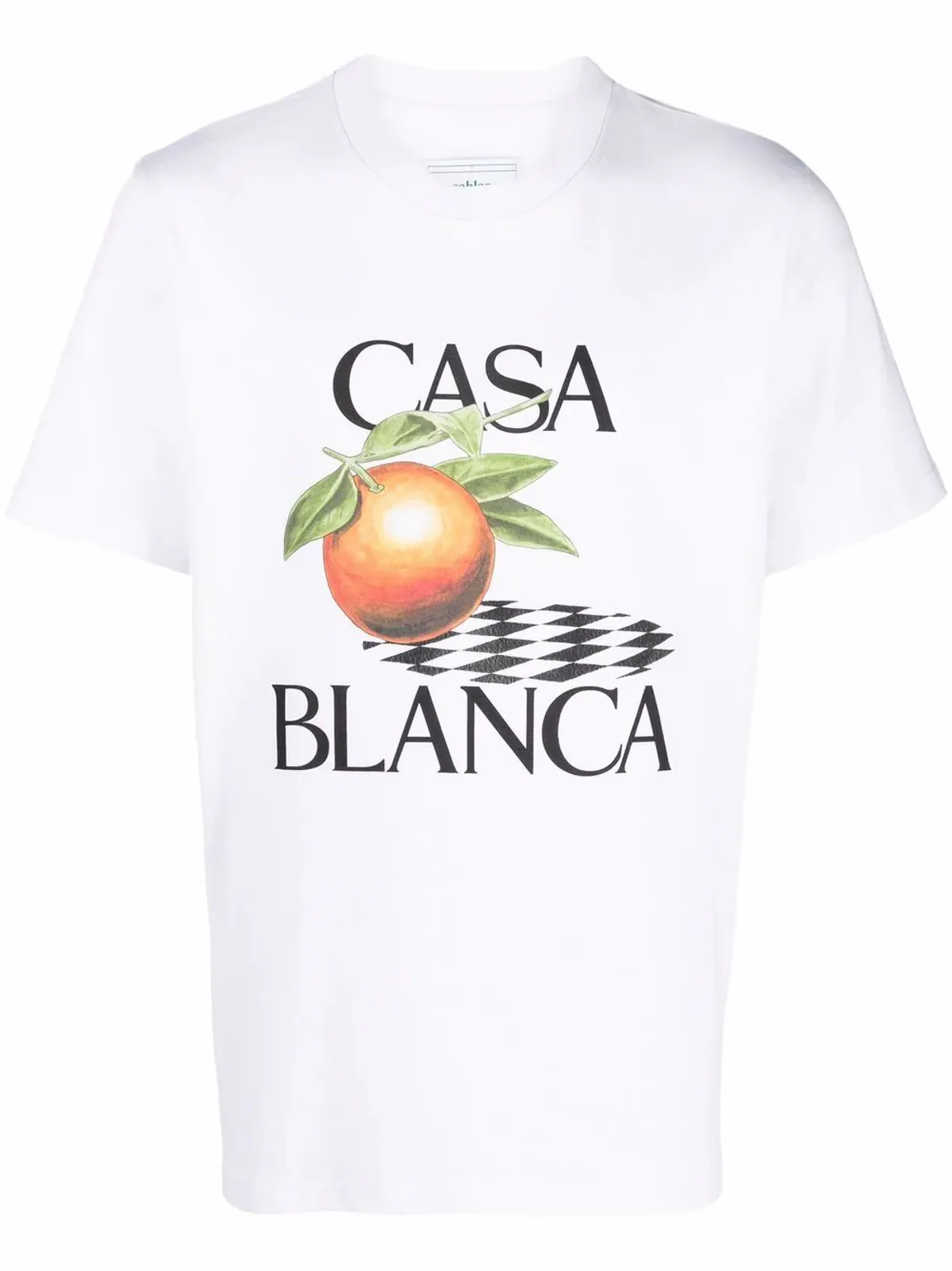Casablanca White Graphic-Print Organic-Cotton Jersey T-Shirt
