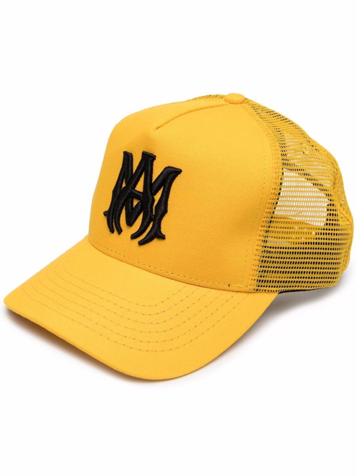 Amiri Embroidered-Logo Mesh-Panel Yellow Cap