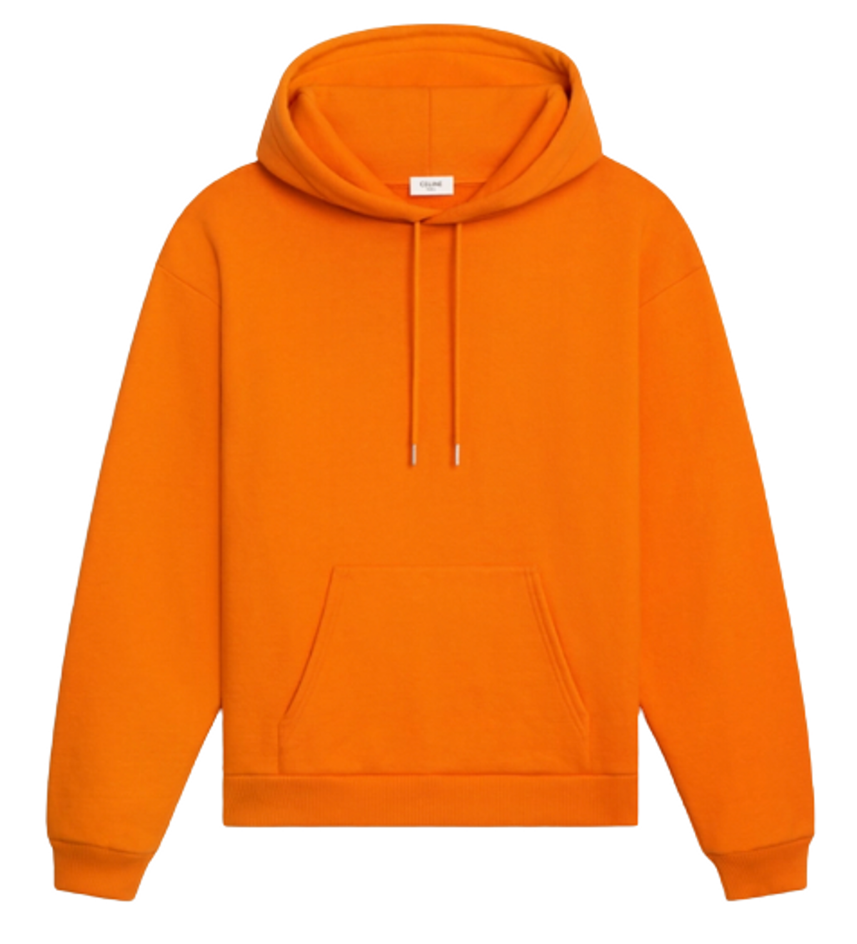 Celine Loose Cotton Fleece Bright Orange Hoodie