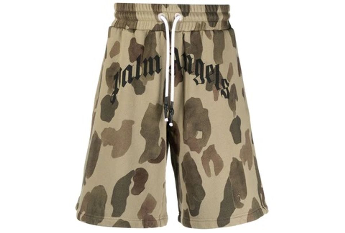 Palm Angels Camouflage Military Pattern Shorts