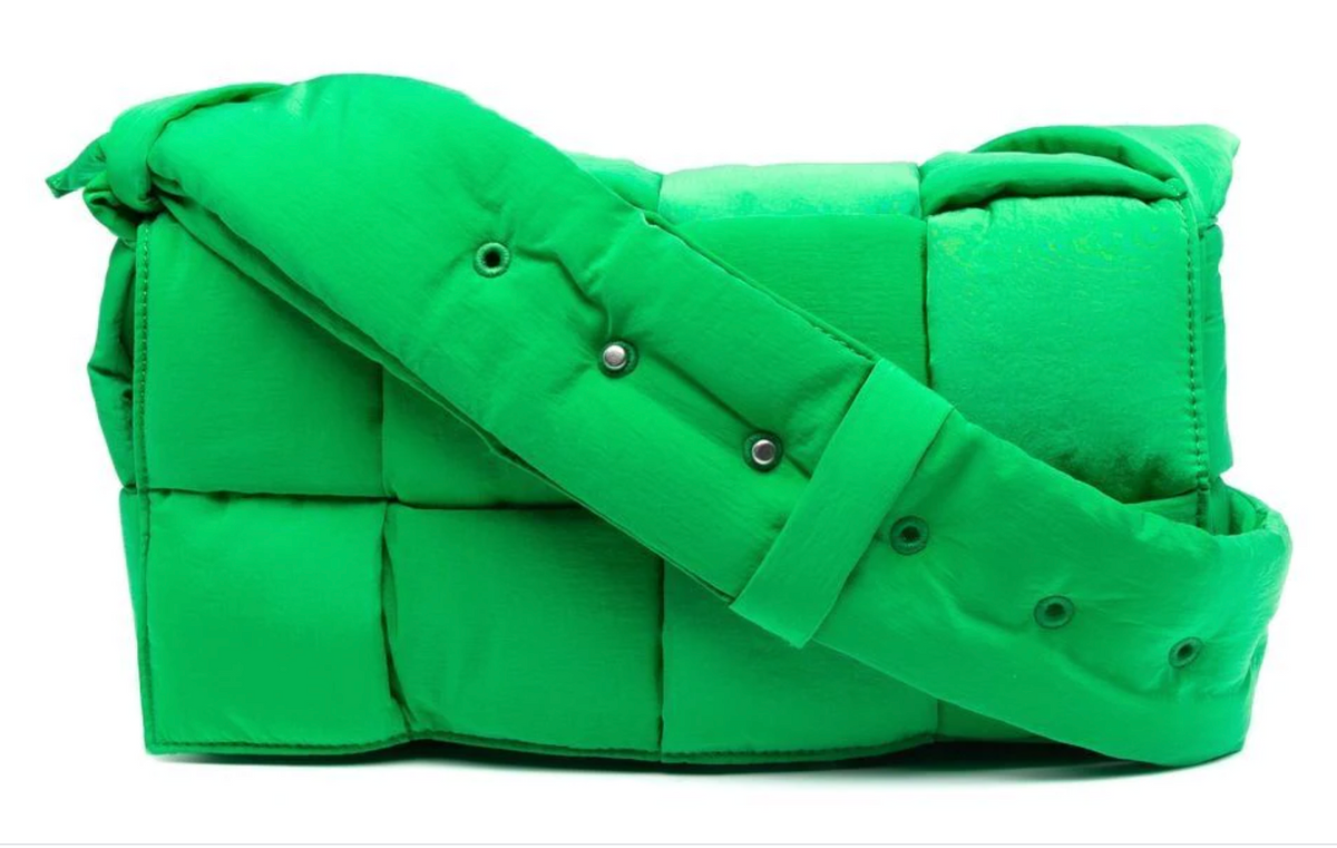 Bottega Veneta Green Padded Tech Cassette Bag