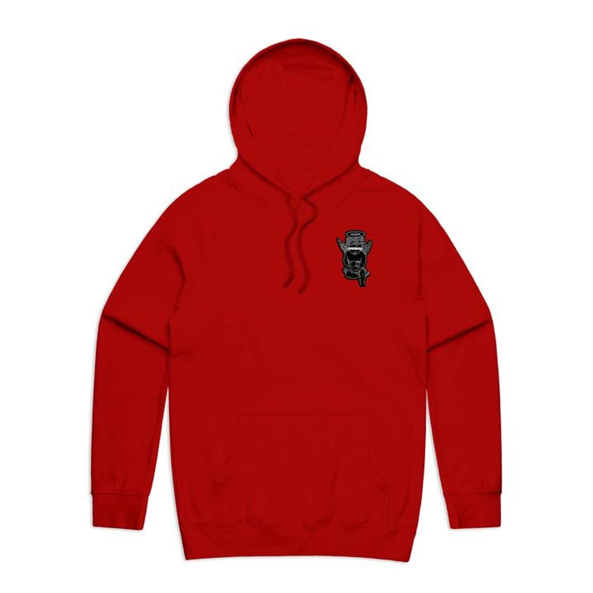 Sorry I Was Trapping Angel Patch Red Hoodie