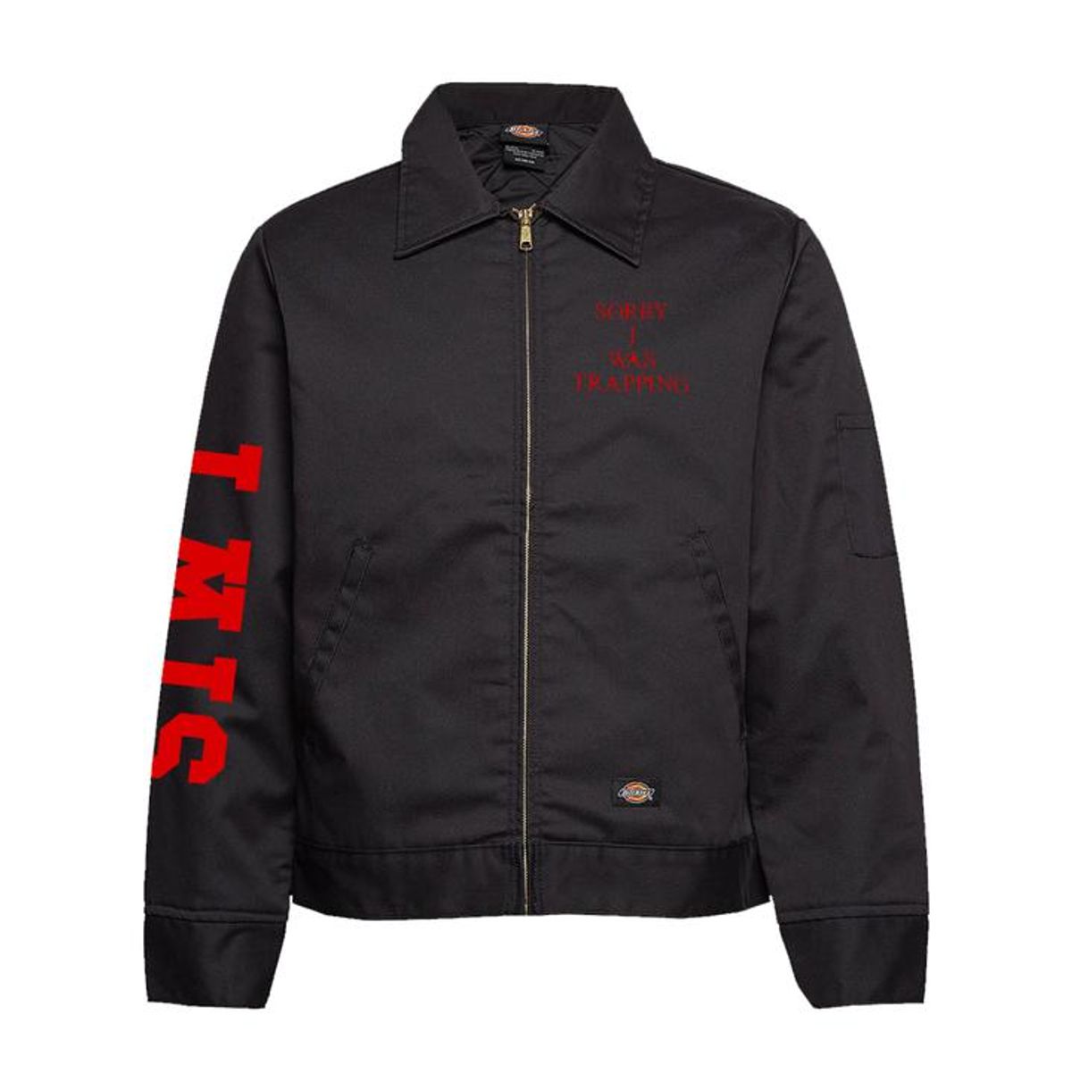 Sorry I Was Trapping Angel Jacket With Sleeve Black