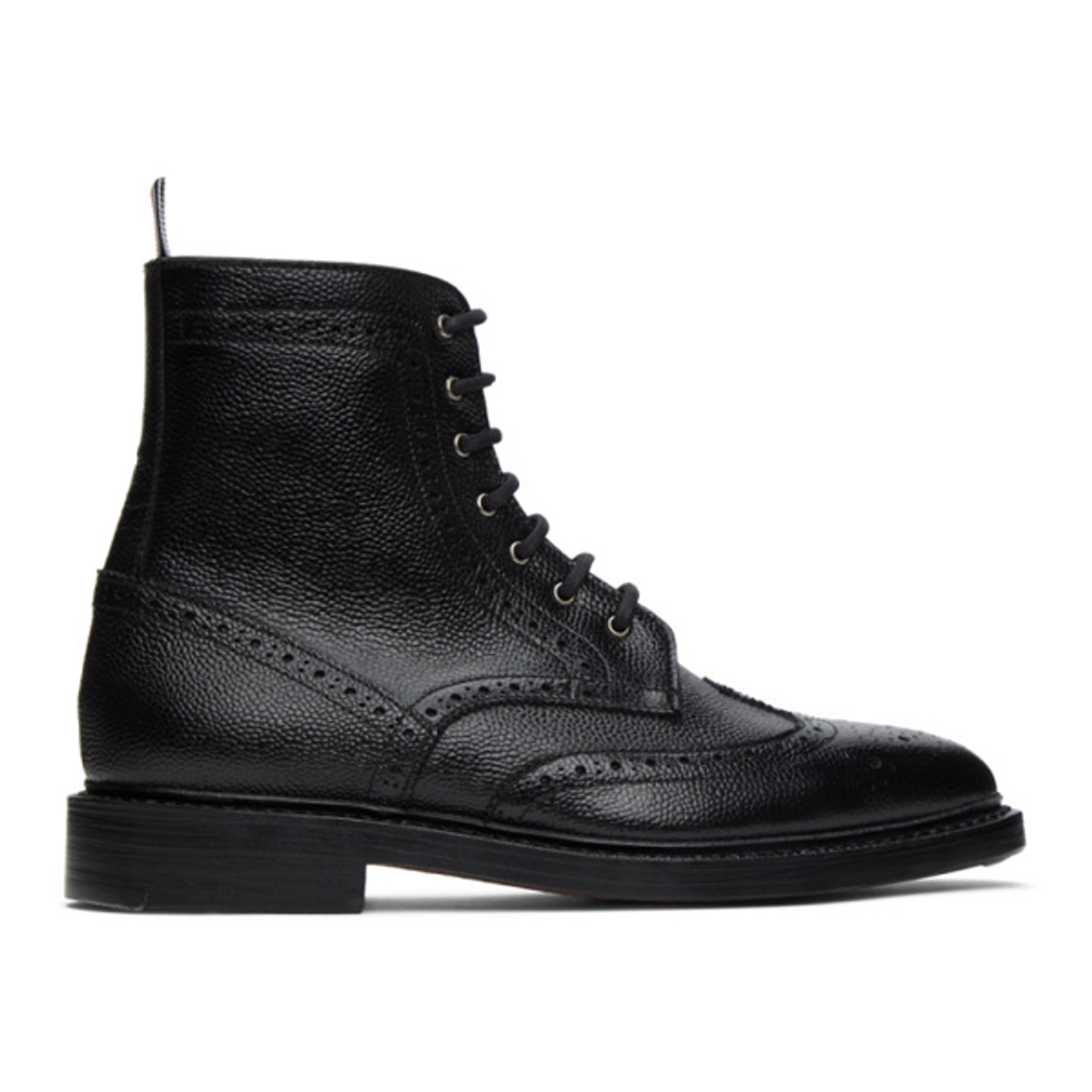 Thom Browne Wingtip Brogue Grained-leather Boots