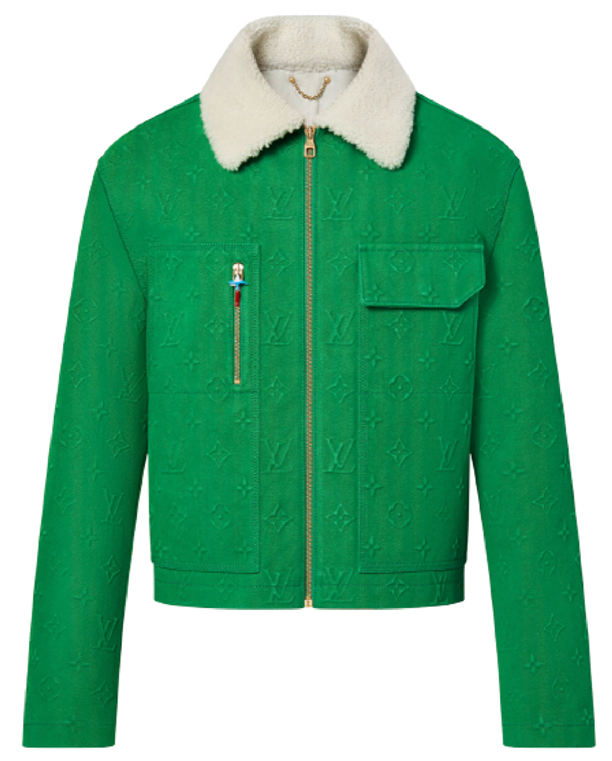 Louis Vuitton Monogram Workwear Green Denim Jacket