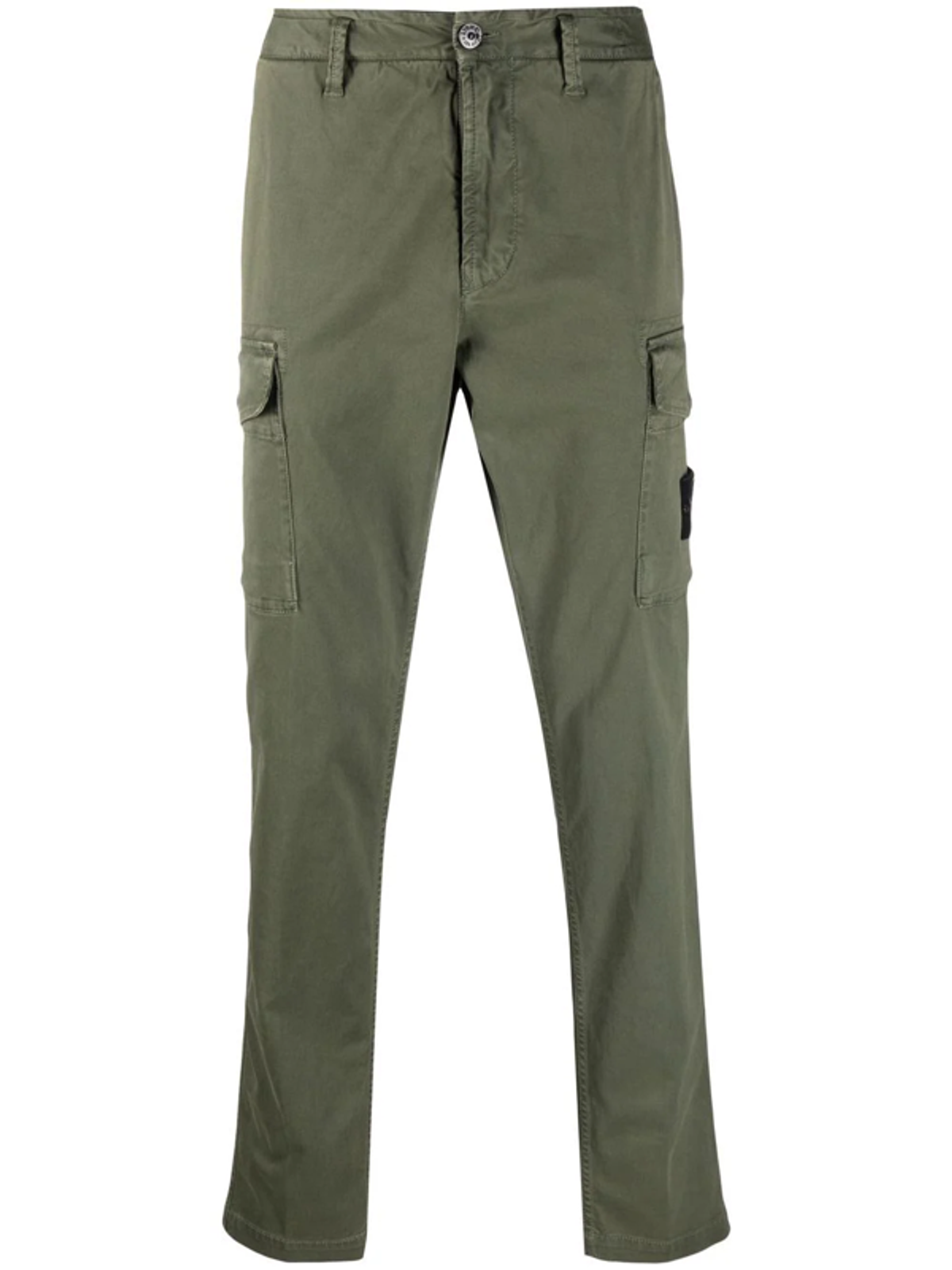 Stone Island Straight-leg Cargo Trousers In Grün