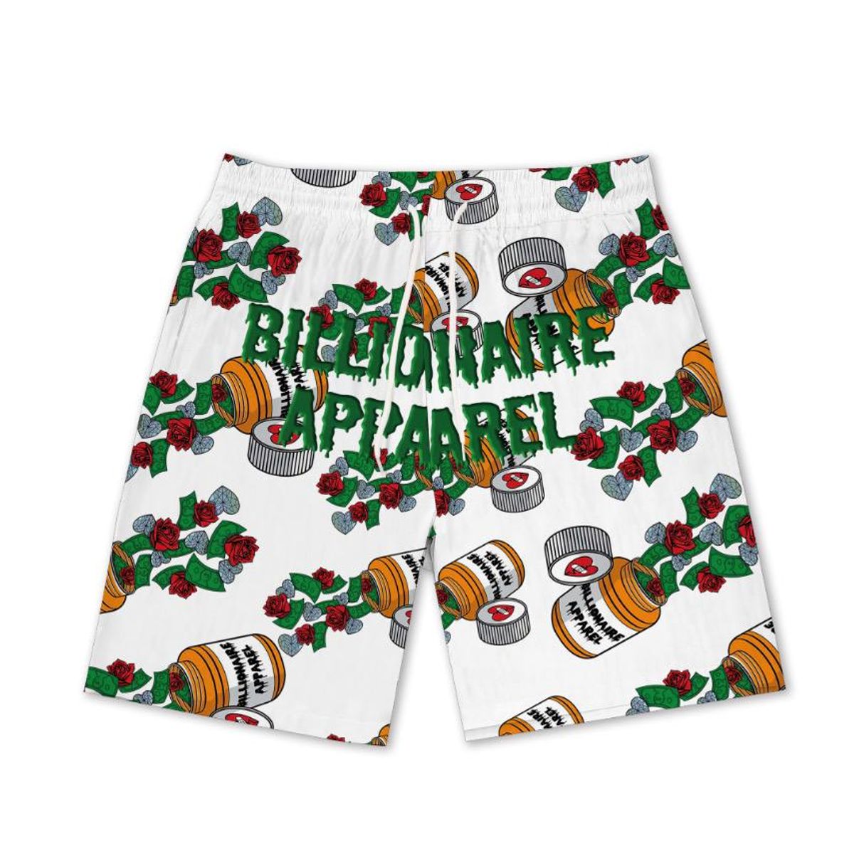 Billionaire Apparel Its A Rich Feeling White Silk Shorts