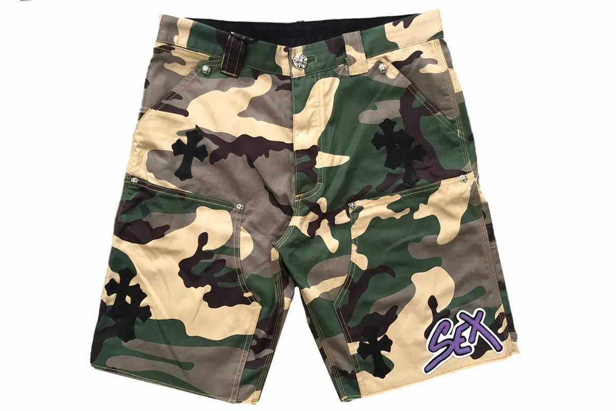 Chrome Hearts × Matty Boy Sex Records Carpenter Woodland Camo Shorts