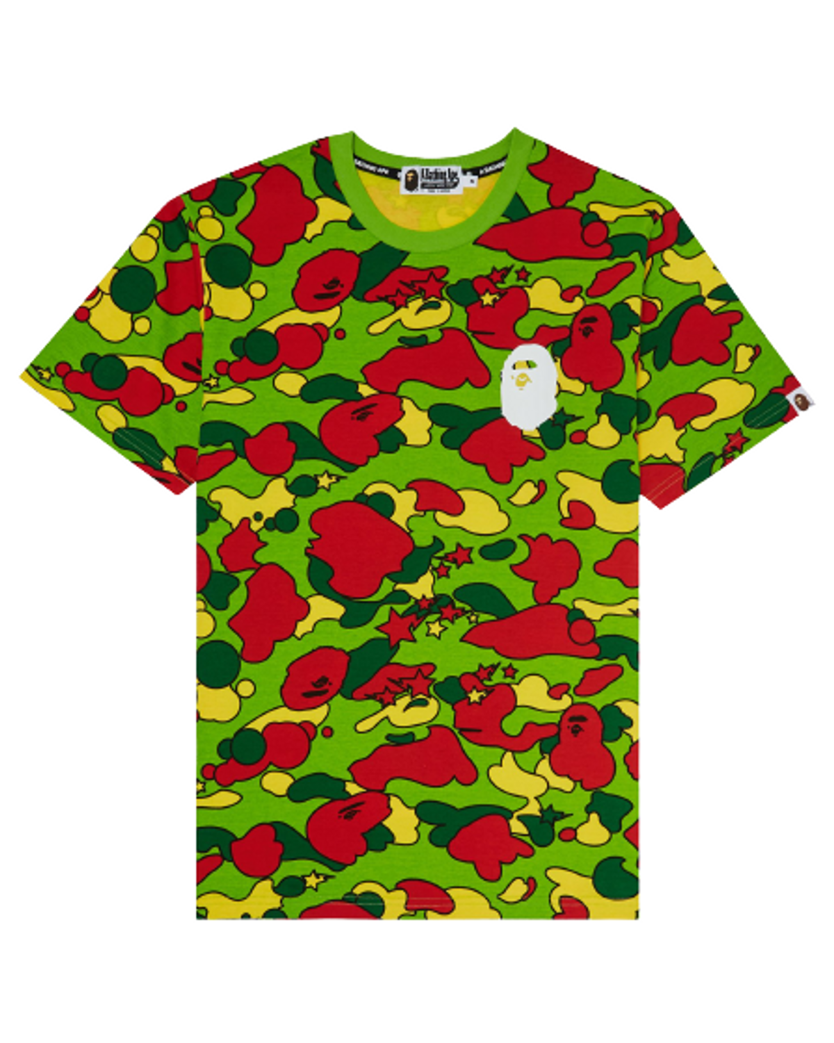 Bape Bape Sta Multi Camo Ape Head T-Shirt