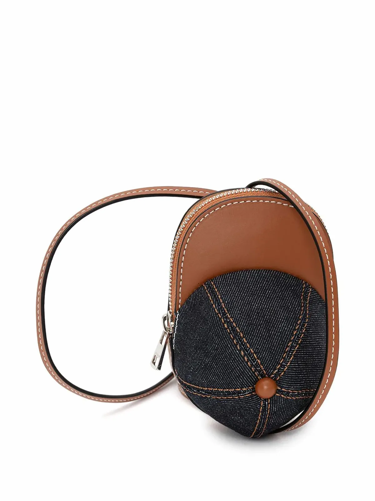 JW Anderson Cap Nano Denim and Leather Cross-Body Bag
