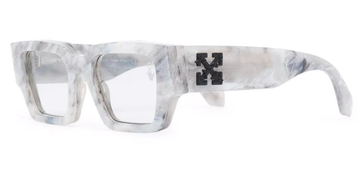 Off-White Rectangle-Frame Virgil Gray Sunglasses