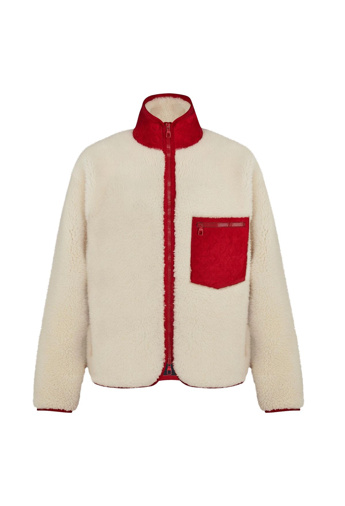 Louis Vuitton Shearling Blouson With Monogram Velours Pocket