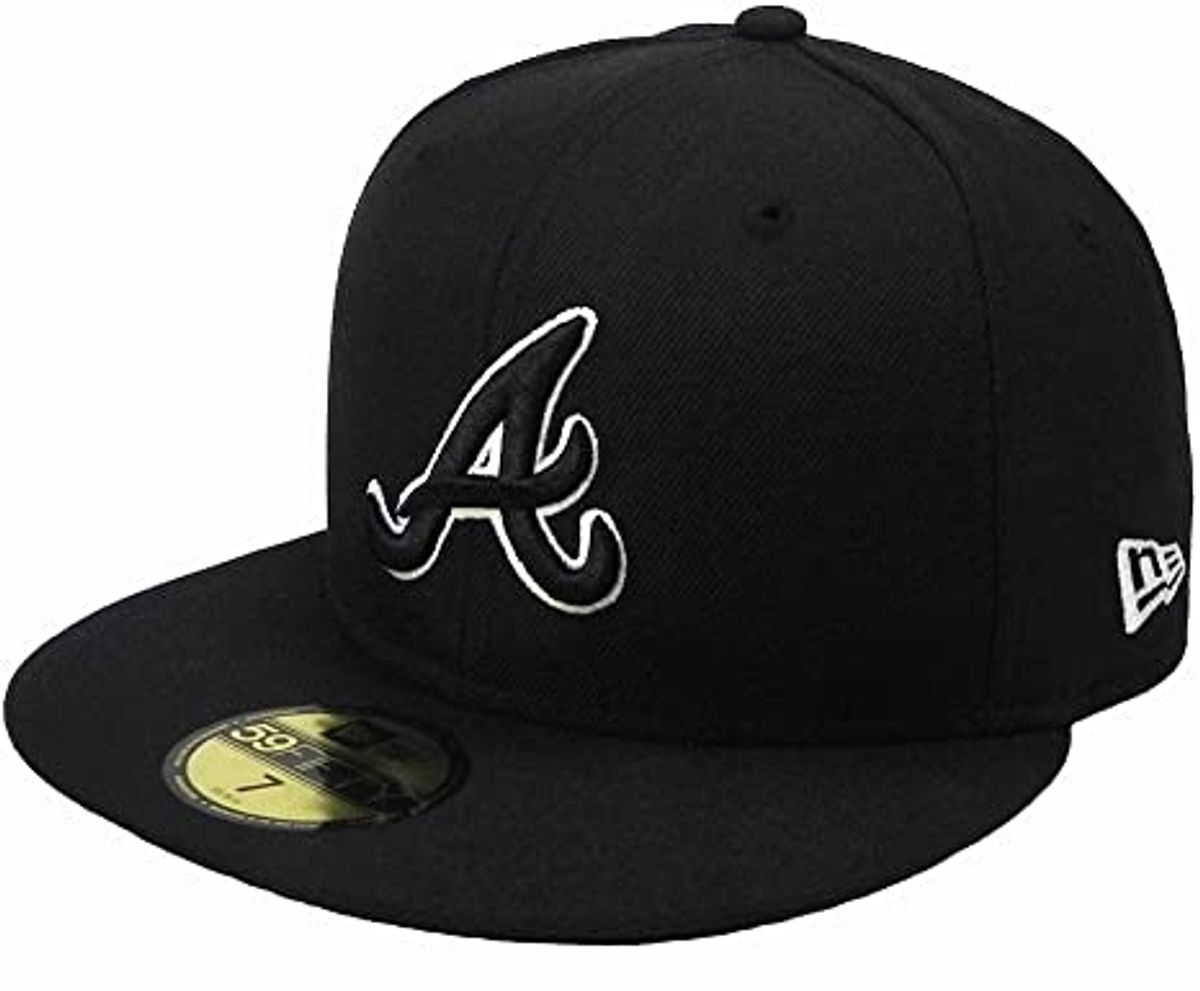 New Era Atlanta Braves White Black Snapback cap