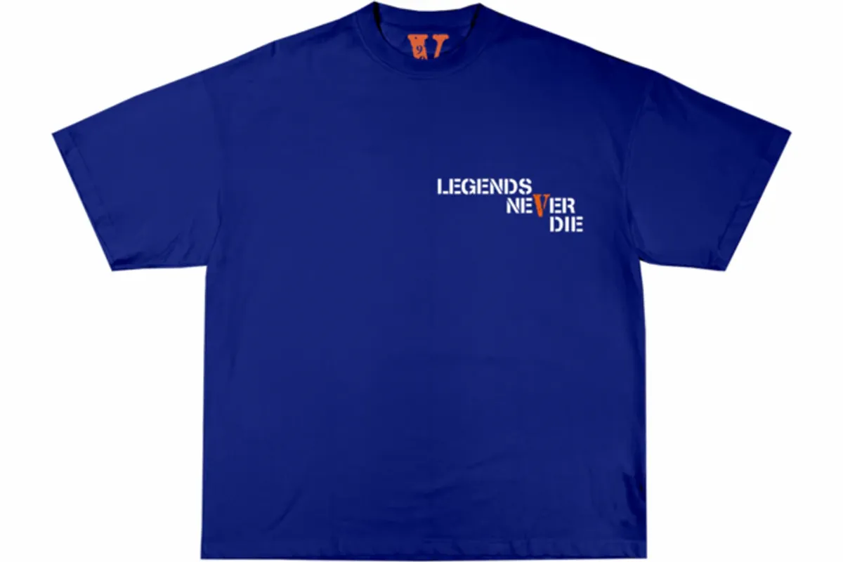 Vlone × Juice Wrld Merch Logo 999 Blue T-Shirt