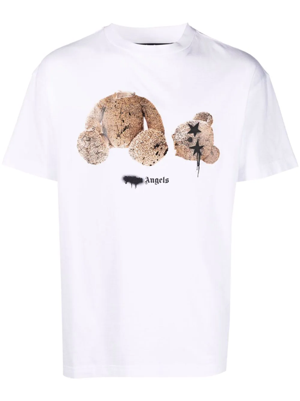 Palm Angels Bear-Print Logo White T-Shirt