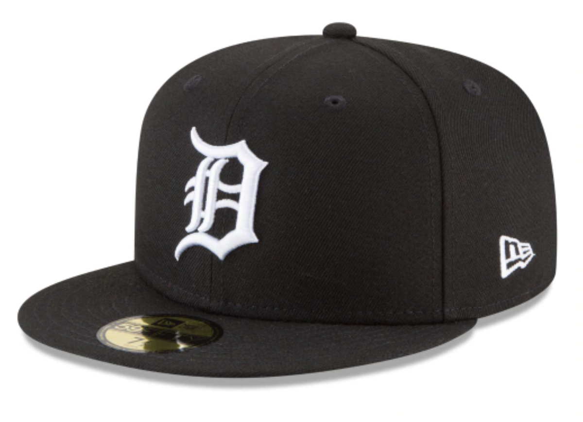 New Era Detroit Tigers Black And White Basic 59Fifty Fitted Cap