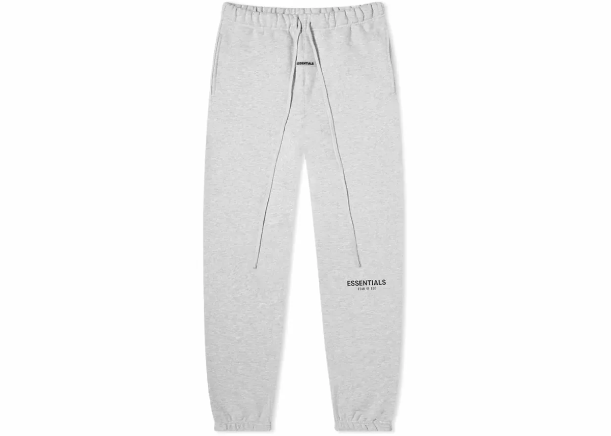 Fear of God Essentials Light Heather Grey/Black Sweatpants