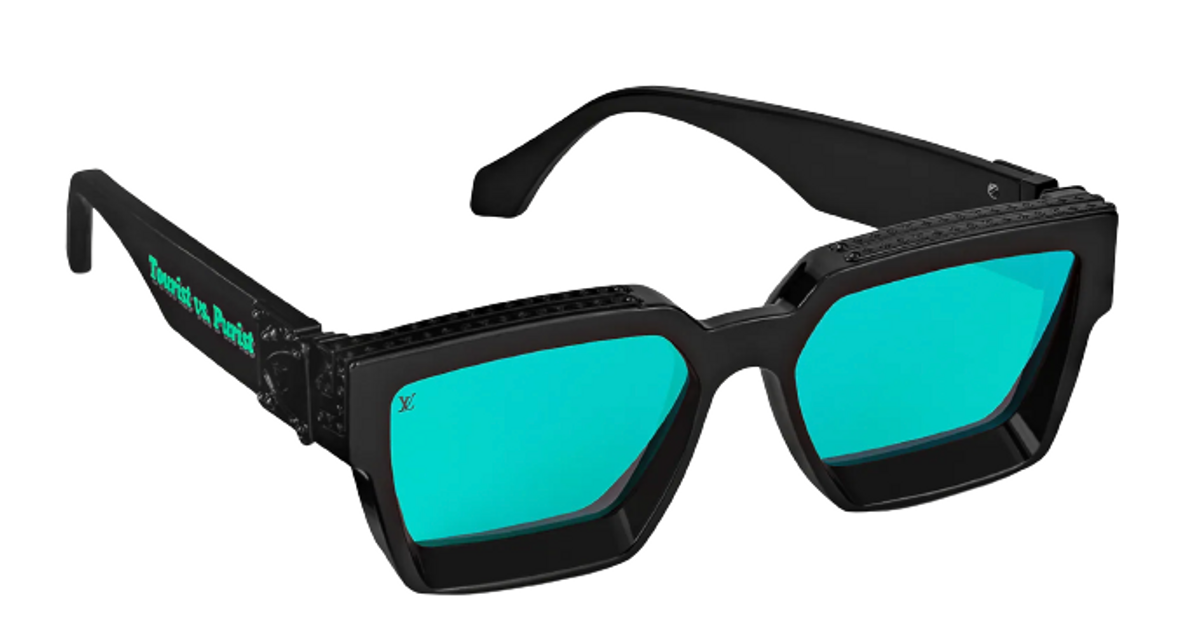 Louis Vuitton 1.1 Millionaires Black Frame Green Lenses Sunglasses